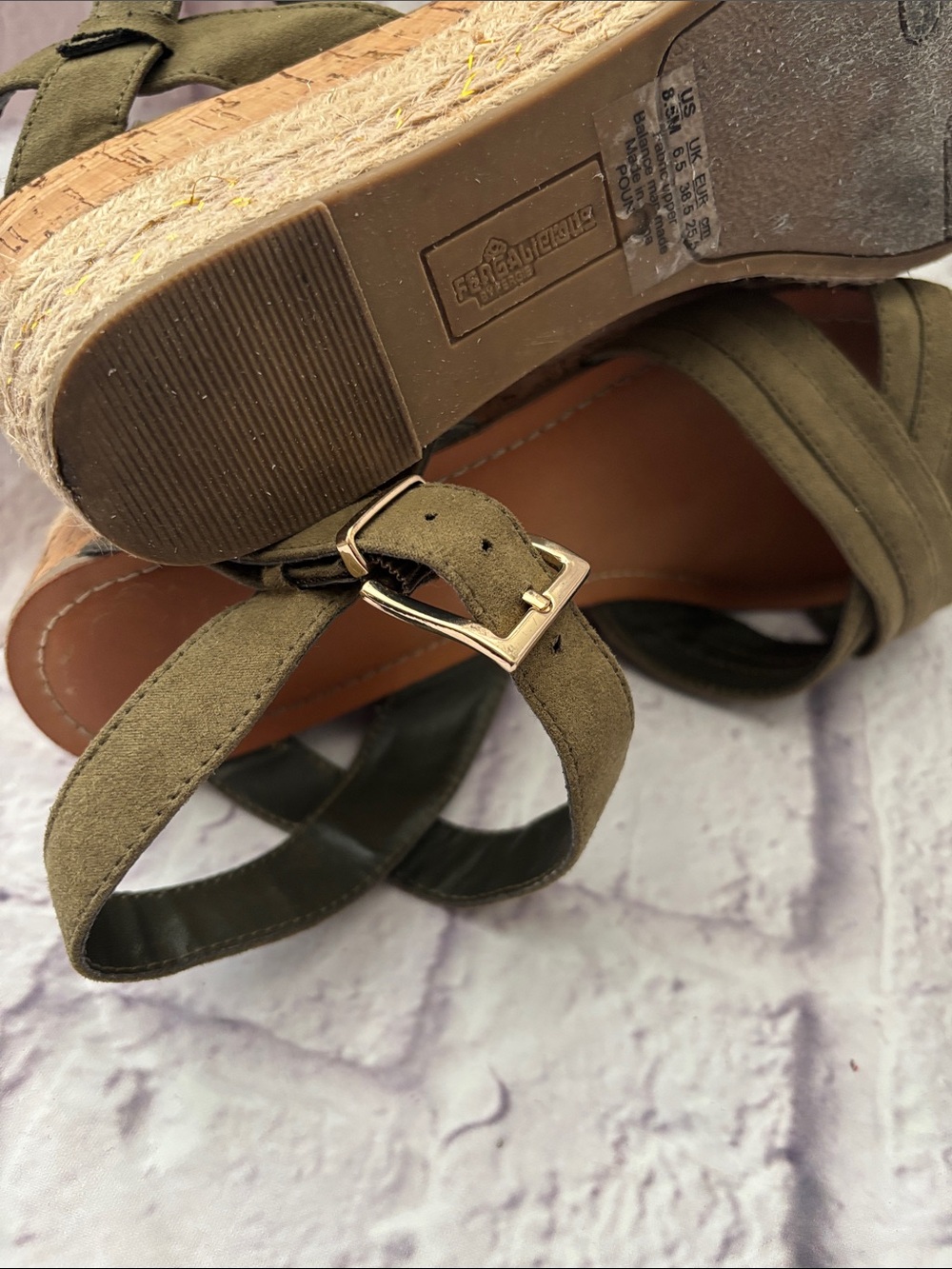 Women’s Olive Green Espadrille Platform Sandals - Picture 7 of 7